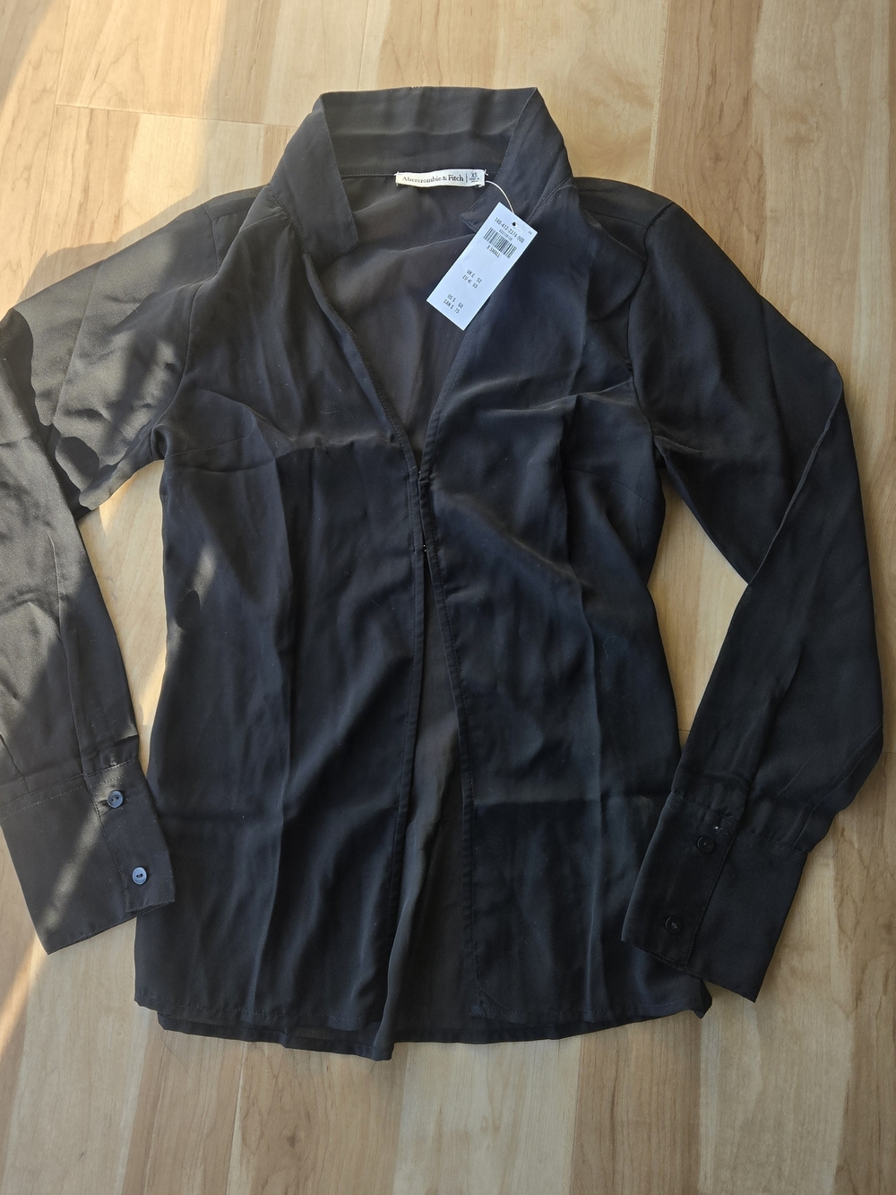 Abercrombie & Fitch Black Hook and Loop Blouse